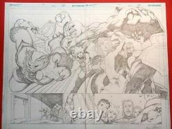 KEVIN MAGUIRE Original Art SUPERGIRL Double Page Spread! Excellent condition