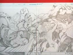 KEVIN MAGUIRE Original Art SUPERGIRL Double Page Spread! Excellent condition