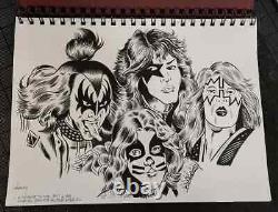 KISS! 9x12 ORIGINAL ART TRIBUTE TO THE 1977 MARVEL COMICS SUPER SPECIAL! OWSLEY