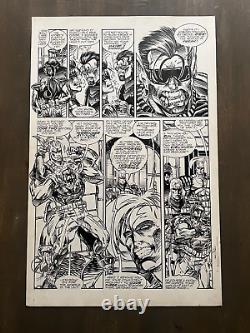 Karl Altstaetter Original Hand Drawn Comic Art Page Q-Unit # 1 1993 SIGNED