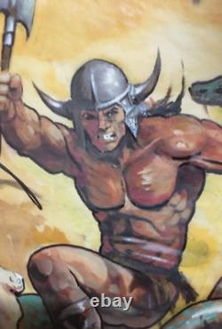 Ken Kelly original Conan preliminary art, acrylic on paper