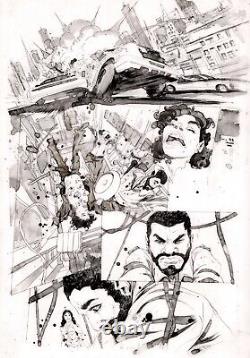 Keron Grant DC Comics Titans Beast World Waller Risin Original Comic Art Page 2 Keron Grant DC Comics Titans Beast World Waller Risin Original Comic Art Page 2