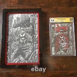 Kevin Eastman Original Artwork Cover Carnage Black White & Blood + CGC 9.8 Sign