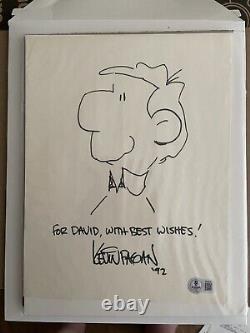 Kevin Fagan Autographed Drabble Sketch With Beckett COA