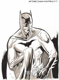 Kevin Nowlan Signed 2017 Batman Original Art-9 X 12-free Shipping