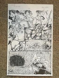 Lady Death 1/2 Page 12 By Steven Hughes Original Art