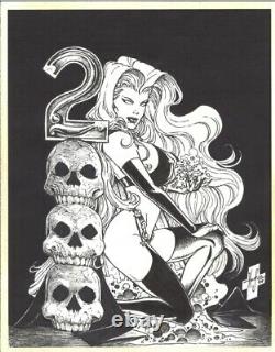 Lady Death 2000 Calendar Shot / Pin-up Art By Steven Hughes