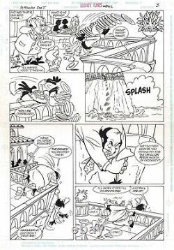 Looney Tunes #16 Original Comic Art Page Daffy Duck Speedy Gonzalez Wb DC Comics