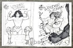 Lot Of 2 Aaron Lopresti Preliminary Sketches For Wonder Woman #25 2008 8.5X11