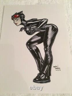 MARIO CHAVEZ Original CATWOMAN Comic Art SNEEKY! (9 x 12 / VG Condition)