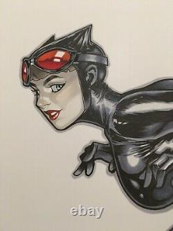 MARIO CHAVEZ Original CATWOMAN Comic Art SNEEKY! (9 x 12 / VG Condition)