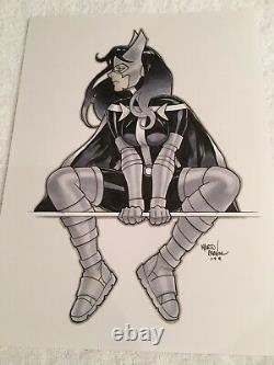 MARIO CHAVEZ Original HUNTRESS Comic Art CHILLING! (9 x 12 / VG Condition)