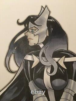 MARIO CHAVEZ Original HUNTRESS Comic Art CHILLING! (9 x 12 / VG Condition)