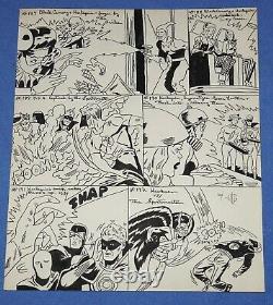 MARTIN L. GREIM (MARTY GREIM) FANDOM THE JSA COMIC ART (1960's) 17 X 14