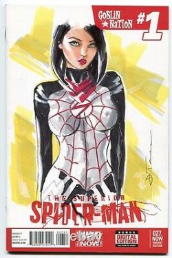 MARVEL Comics SPIDER-MAN #1 Original Art Blank Sketch SILK GWEN MARY JANE VENOM