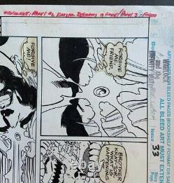 MARVEL ORIGINAL ART Comic Book Page Warlock & Infinity Watch Olliffe Almond