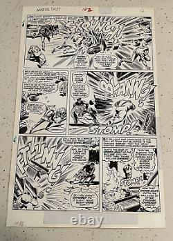 MARVEL TALES #183 SPIDER-MAN original art prod stat ROMITA BATTLES THE RHINO