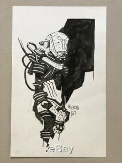 MIKE MIGNOLA inked drawing