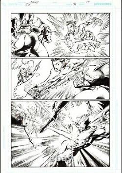 Mark Bagley 2009 Justice League Art-vixen & Dr. Light Vs. Despero! Free Ship Mark Bagley 2009 Justice League Art-vixen & Dr. Light Vs. Despero! Free Ship
