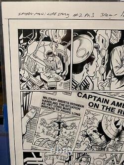 Mark Bagley Original Interior Art Hennessy Spider-man Life Story Issue 2 Page 3