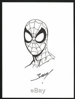 Mark Bagley SIGNED Original Marvel Comic Art Sketch Ultimate Amazing Spiderman