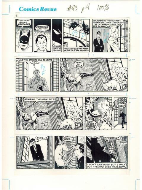 Marshall Rogers Batman Catwoman Cr 43 Original Comic Pasteup Production Art Page