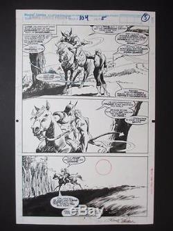 Marvel Comics Presents #104 Original Art Page 5 Gene Colan Wolverine Horse 1992