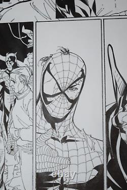 Marvel Knights Spider-Man 18 Interior page 20 original art Billy Tan Skrull Cap