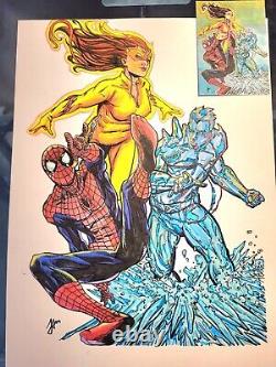 Marvel Spider-Man and His Amazing Friends Original Art & Companion Sketch Card