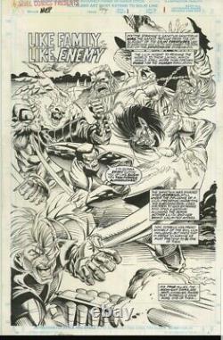 Marvel comic presents. Title page. Original comic art