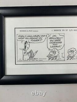 Mell Lazarus Original Comic Strip Art Momma Framed