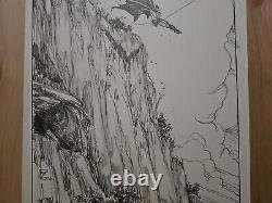 Michael Zulli Original Art Batman, 2002 11×17 Cliff Pencil Commission