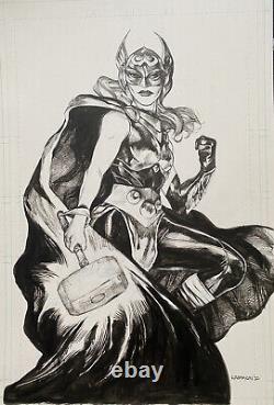 Mighty thor jane foster original Comic Art Illustration