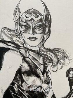 Mighty thor jane foster original Comic Art Illustration