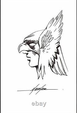 Mike Grell Signed Hawkman Original Art-11 X 17-dc Comics! Free Shipping