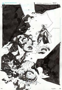 Mike Mignola Monsters Unleashed#1 Variant Cover original art Marvel Hellboy