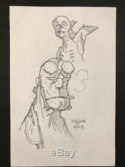 Mike Mignola Original Comic Art Hellboy Sketch