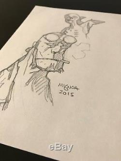 Mike Mignola Original Comic Art Hellboy Sketch