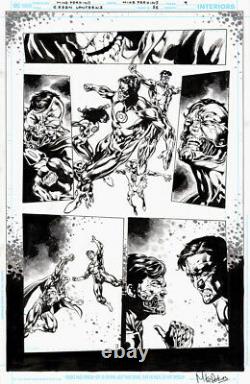 Mike Perkins Signed 2016 Green Lantern Vs. Cyborg Superman Original Art