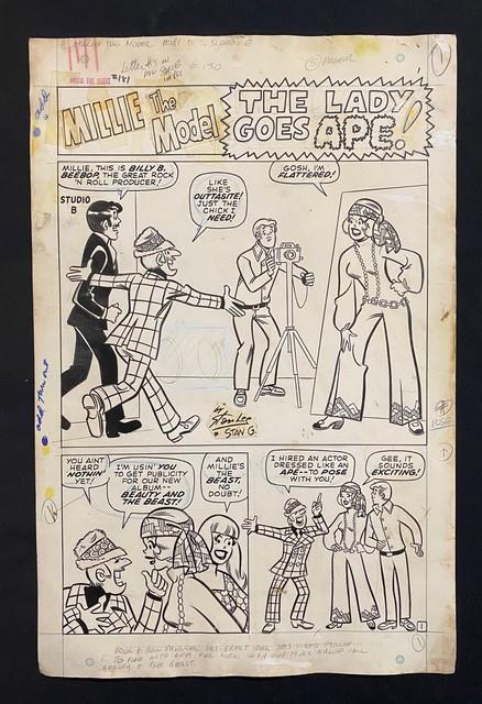 Millie The Model #181 Page 1 Original Comic Art Splash Page Stan Goldberg
