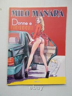 Milo Manara Dessin Original Signé, sur Donne e Motori 2003