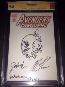 Milo Manara Original Sketch Cgc 9.8 Avengers/invaders Signed Manara Alex Ross