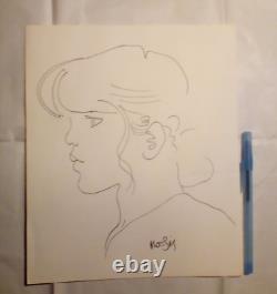 Moebius original art drawing Girl profile sketch -8 7/8 x10 1/2, 2012 or prior