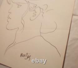 Moebius original art drawing Girl profile sketch -8 7/8 x10 1/2, 2012 or prior