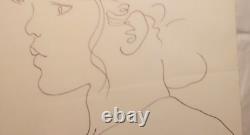 Moebius original art drawing Girl profile sketch -8 7/8 x10 1/2, 2012 or prior