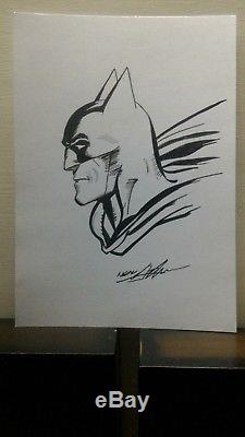 NEAL ADAMS Original Art BATMAN -Rare Sketch 8.6x11.8 DC Comic art
