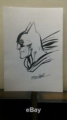 NEAL ADAMS Original Art BATMAN -Rare Sketch 8.6x11.8 DC Comic art