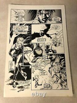 NIGHT VISION #4 original art Quinn of FAUST wicked VAMPIRE battles OROBOROS