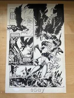 NIGHT VISION #4 original comic art SCRATCH OUT VENOMOUS EYES HALF SPLASH 1992