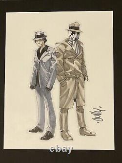 NYCC 2014 The Question & Rorschach 11x14 Original Art Commission by Cully Hamner